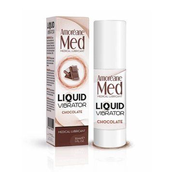 Лубрикант з ефектом вібрації Amoreane Med Liquid Vibrator Chocolate (30 мл) SO3990 фото