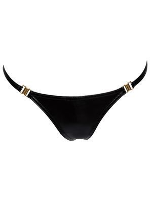 Трусики Noir Handmade P008 Powerwetlook panty with gold clasp - XXL SX0175 фото