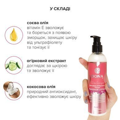 Масажний лосьйон DONA Flirty &mdash; Blushing Berry (235 мл) зволожувальний з афродизіаками та феромонами SO2103 фото