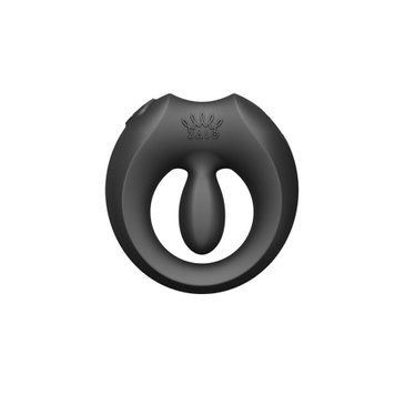Ерекційне смарт-віброкільце Zalo Apis Obsidian Black, до 4 годин роботи, зарядний кейс SX2691 фото