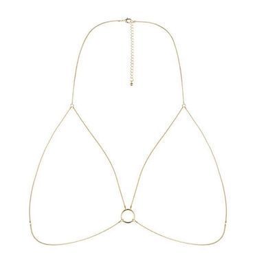Ланцюжок портупея Bijoux Indiscrets Magnifique Bra Chain - Gold, прикраса на тіло SO2656 фото