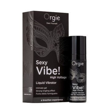 Рідкий вібратор Orgie Sexy Vibe! High Voltage, 15 мл, ефект мурашок + дуже потужна вібрація SX1550 фото