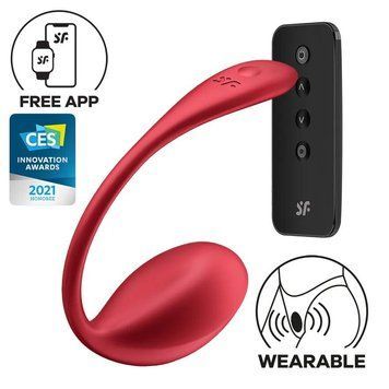 Смарт-віброяйце Satisfyer Shiny Petal Connect App, керування зі смартфона, пульт ДК SX1220 фото