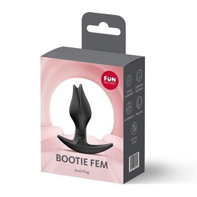Анальна пробка Fun Factory BOOTIE FEM Black, у вигляді бутона, діаметр 2,9 см, тонкий обмежувач SX3692 фото