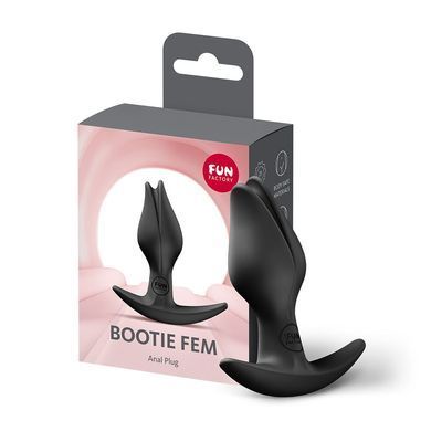 Анальна пробка Fun Factory BOOTIE FEM Black, у вигляді бутона, діаметр 2,9 см, тонкий обмежувач SX3692 фото