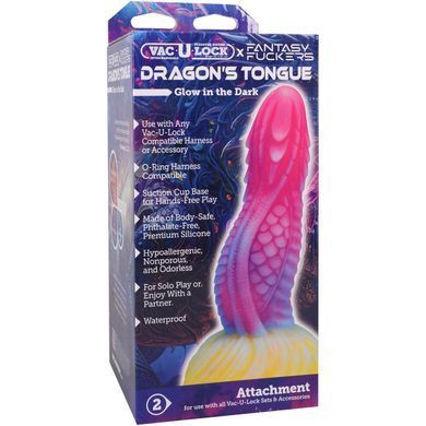 Фентезійний фалоімітатор Doc Johnson Vac-U-Lock x Fantasy Fuckers Dragon's Tongue SX4419 фото