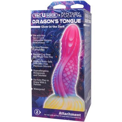 Фентезійний фалоімітатор Doc Johnson Vac-U-Lock x Fantasy Fuckers Dragon's Tongue SX4419 фото