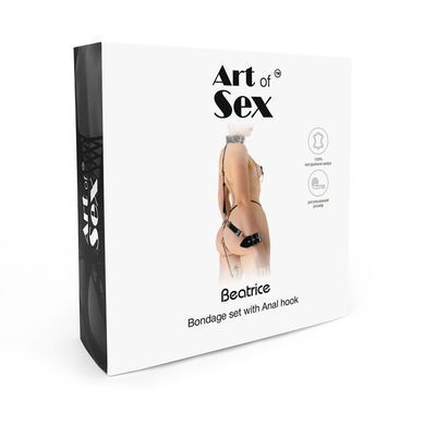 Бондажний набір з металевим анальним гаком Art of Sex Beatrice Bondage set with anal hook №&thinsp;4 SO8509 фото